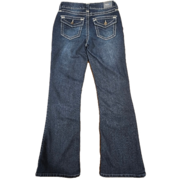 FADE TO BLUE WOMEN'S MODERN FLAIR STRETCH TECHNOLOGY BOLD STITCH JEANS SIZE 29 - Picture 12 of 16